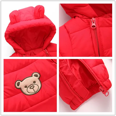 2018 зимний детский хлопковый Пуховый комбинезон одежда для маленьких мальчиков