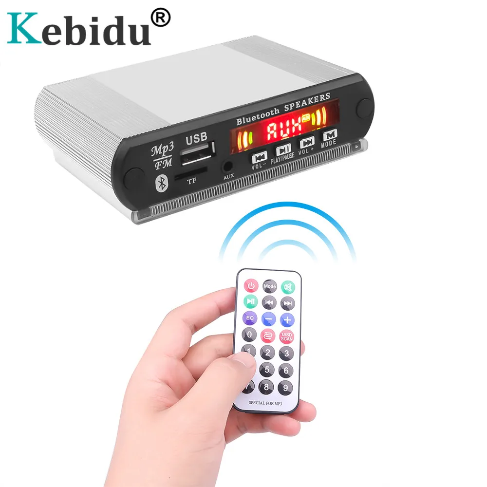 Плата Bluetooth декодера KEBIDU с алюминиевым корпусом 12 В Поддержка USB/TF/FM|MP3-плееры| |