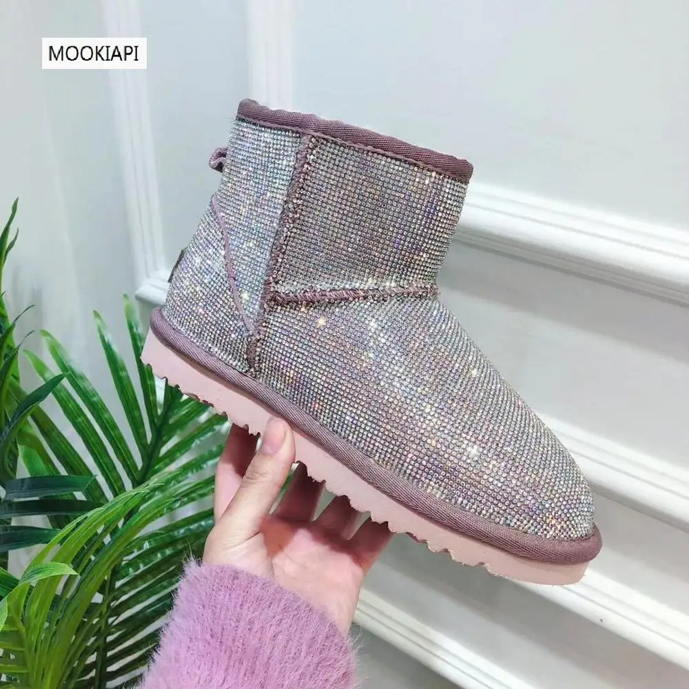 2019 г. Австралийский бренд зимние ботинки настоящая овчина 100% натуральная шерсть