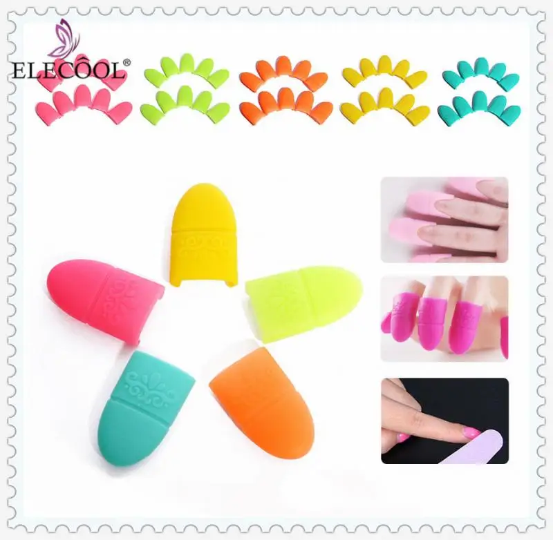 ELECOOL 10 чехол из поликарбоната и силикона для Неил арта украшения кончиков ногтей