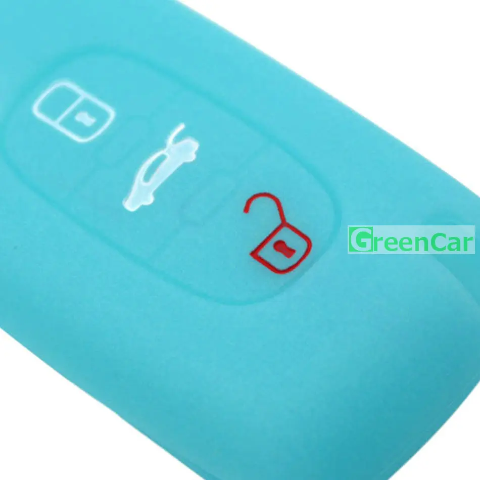 Светящийся чехол для автомобильного ключа с 3 кнопками 1 шт. Peugeot 206 107 207 307 607 208 308 407