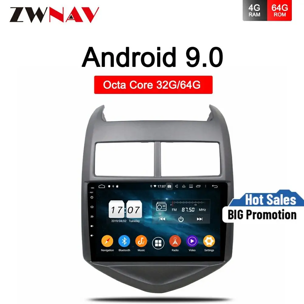 DSP 4G + 64GB Android 9 0 gps навигация для Chevrolet Aveo 2 2011 2012 2013 2014 2015 автомобильное радио
