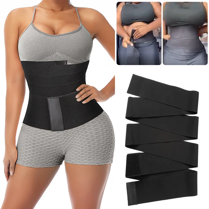 

Waist Trainer Women Slimming Sheath Snatch Me Up Bandage Wrap Body Shaper Tummy Shapewear Trimmer Belt Corset Top Stretch Bands