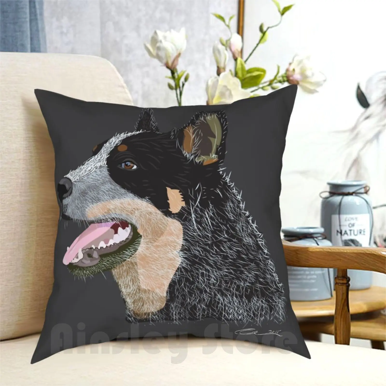 Австралийская синяя Подушка heоволлер чехол домашняя мягкая подушка с принтом