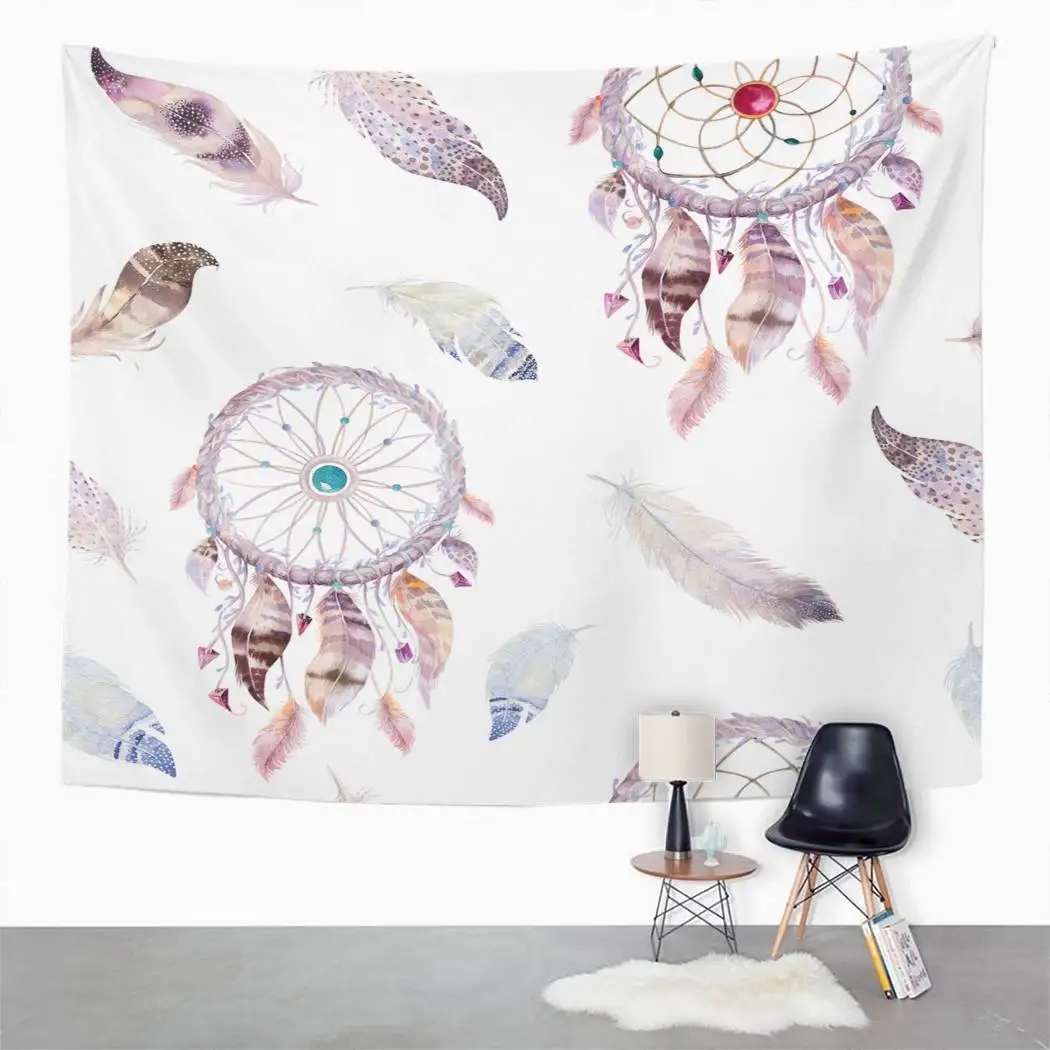 Гобелен с птицами Ловец снов гобелен в стиле бохо для спальни декор комнаты