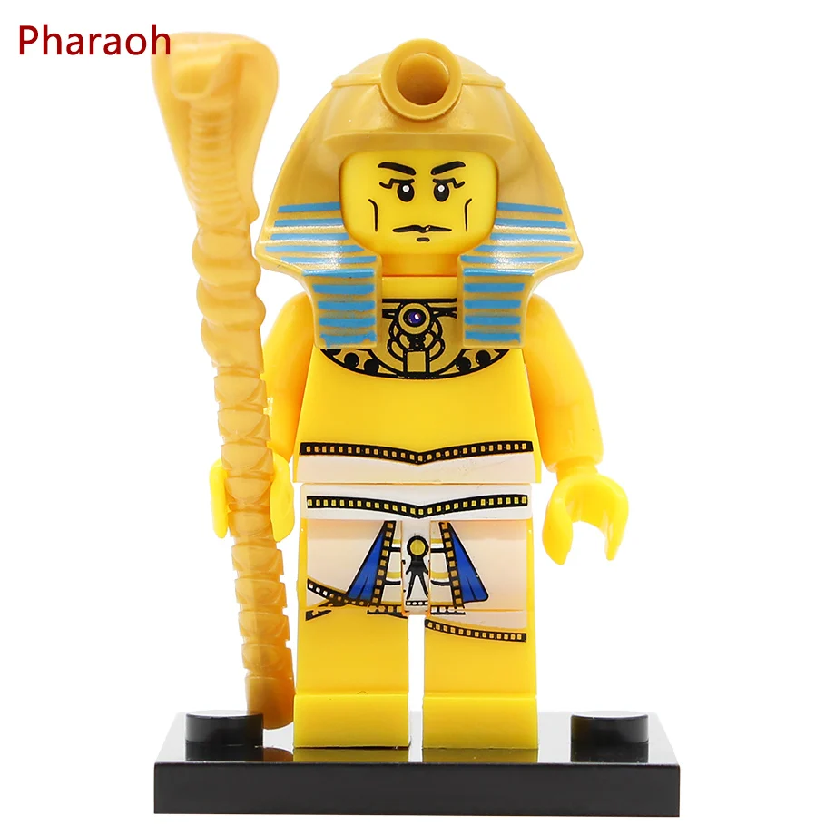 Pharaoh X0161 фигурка ацтеков Египетский воин викингов Atlantis Мумия Фараон Одиночная распродажа варварские строительные блоки Набор Модель Кирпичи Игрушка - Цвет: Pharaoh