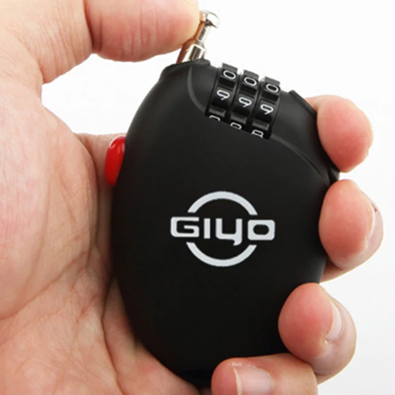 

GIYO bicycle lock mountain bike lock electric car dead fly steel cable lock mini password lock anti-theft luggage backpack lock