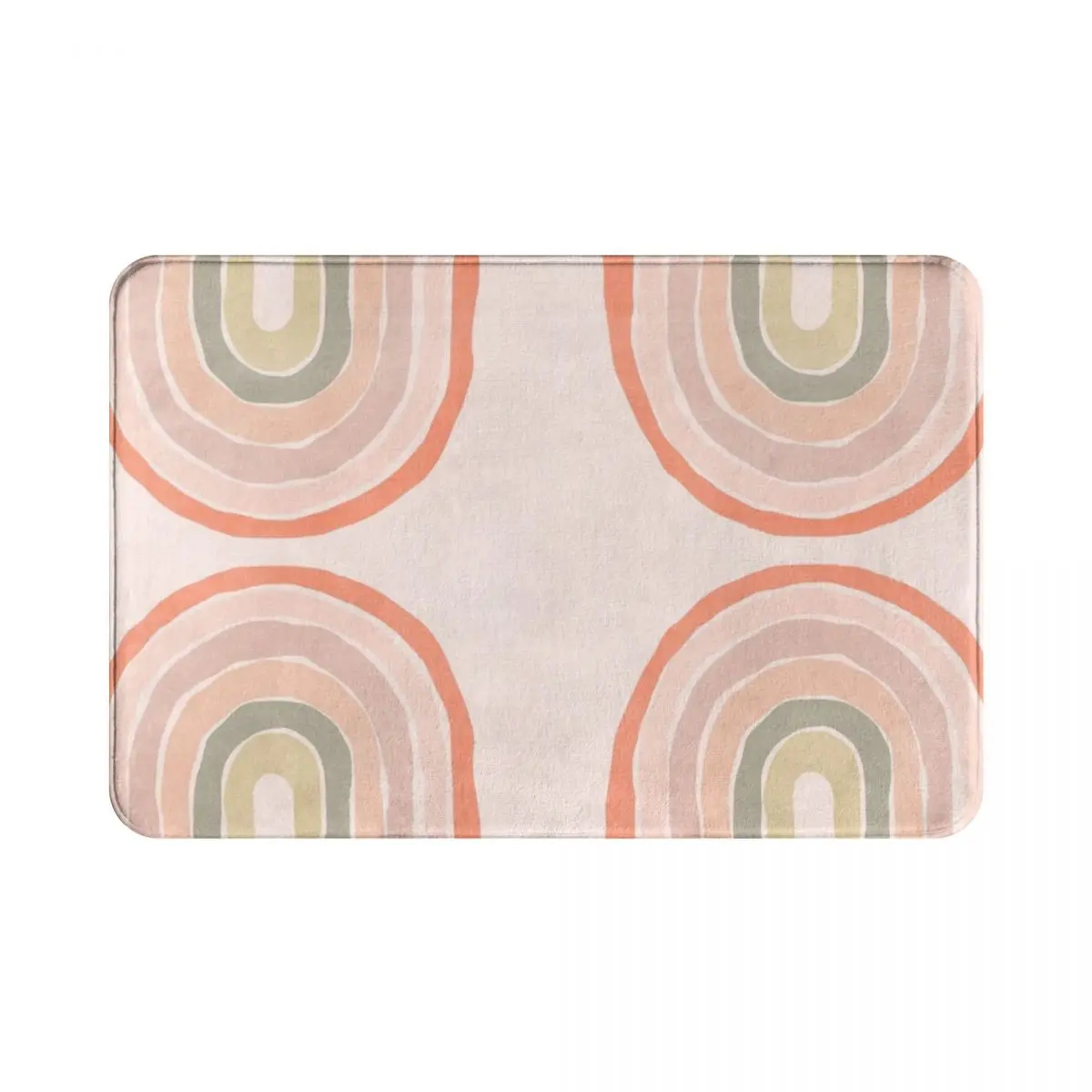 

Абстрактный Радужный напольный коврик в стиле бохо из полиэстера, коврик, коврик для ног, нескользящий коврик для защиты от пыли в коридоре, ...