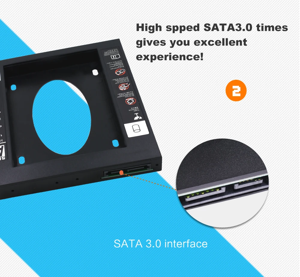 Чехол для второго жесткого диска TISHRIC Optibay 9 5 мм/12 7 мм чехол SATA 3 0 чехол/корпус