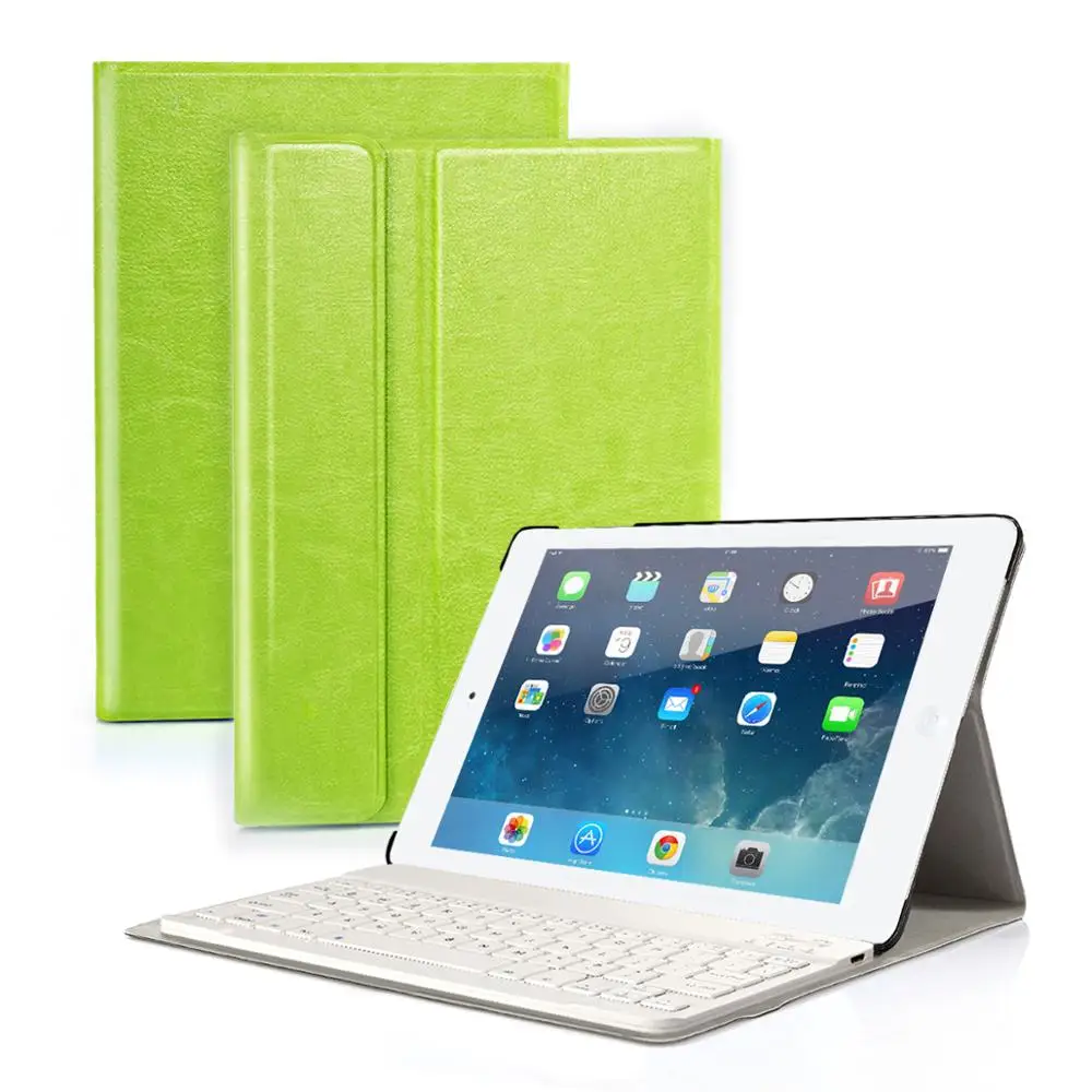 KB1206 Для iPad 2/3/4 9,7 Клавиатура Чехол Smart Стенд Крышка магнитно-Съемный Беспроводной Bluetooth клавиатура в DE/FR/ES/IT Язык - Цвет: KB1206