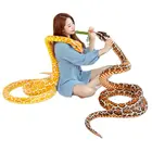 Большая 300 см мультяшная имитация змеи Плюшевые Игрушки Реалистичная Подушка боа детский подарок украшение для дома