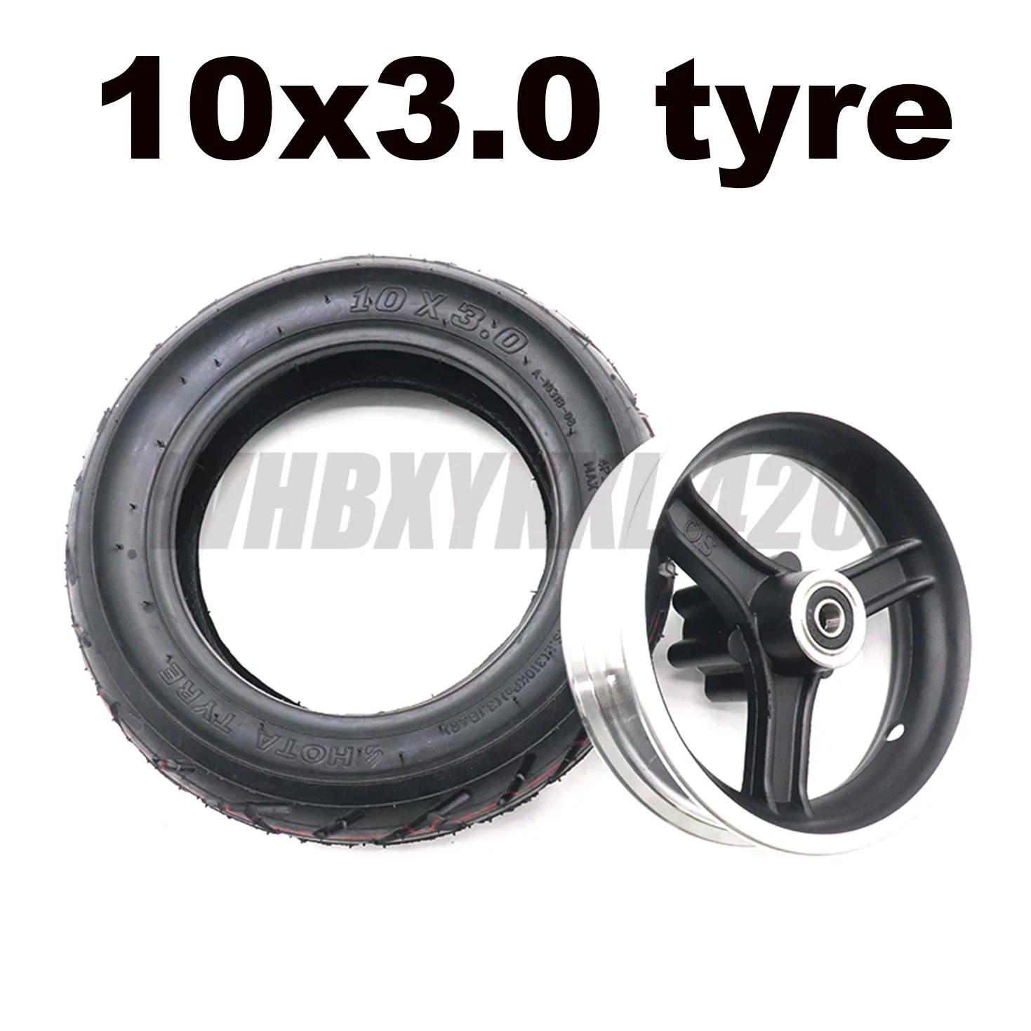 

10 inch HOTA tire 80/65-6 outer tyre tubeless rubber and alloy wheel hub for electric motorcycle scooter 10x3.0 tyre