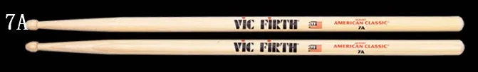 Барабанные палочки Vic Firth Hickory 5A, 5B, 5B Barrel, 7A, сделано в США, несколько цветов барабанные палочки
