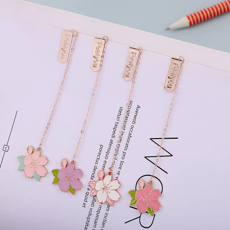 

Kawaii Cherry Blossoms Bookmark Cute Decor Accessories Book Mark Page Folder Office School Supplies Stationery