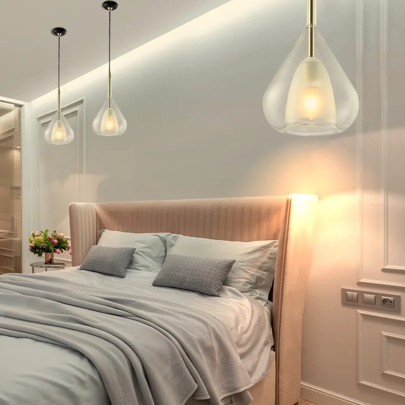 Стеклянные подвесные лампы в скандинавском стиле для помещений лампа из