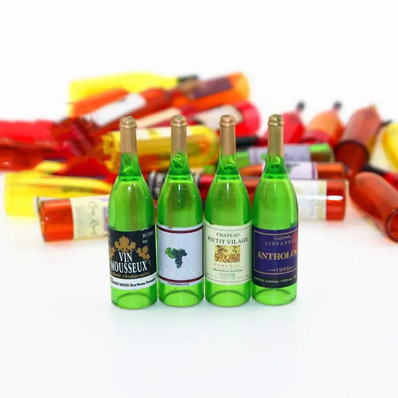 8 шт./компл. пивные бутылки для вина виски кукольный домик миниатюрный аксессуар