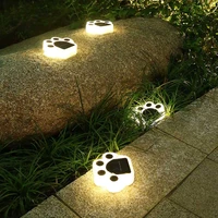 led outdoor solar lamps waterproof bear paw garden path patio solar power light pathway lamps yard street solar lawn lamp