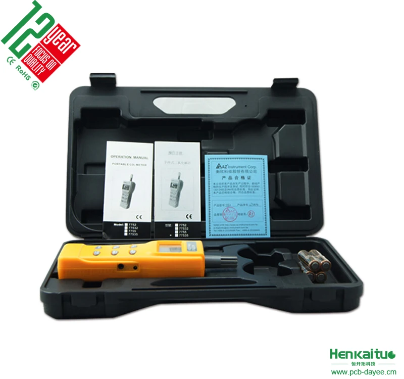 

AZ7752 Handheld Carbon Dioxide Gas Concentration Meter Temperature CO2 Detector With