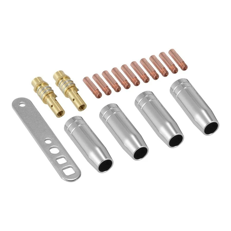 17 шт./компл. 15Ak Mig/Mag сварочная насадка контактные наконечники 0.8X25Mm M6 Набор