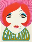 1960s Англия, винтажный стиль, британский флаг, Постер для путешествий, шелковая фотокраска, 24x36 дюймов