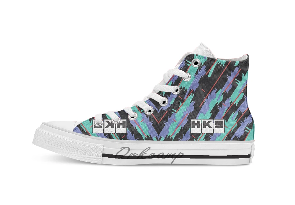 Кроссовки с высоким берцем HKS Повседневная дышащая парусиновая Обувь На Шнуровке
