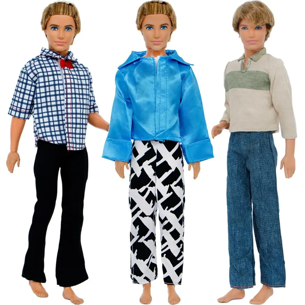 3 комплекта Мужская мода смешанные стили наряды клетчатые Топы футболка джинсы