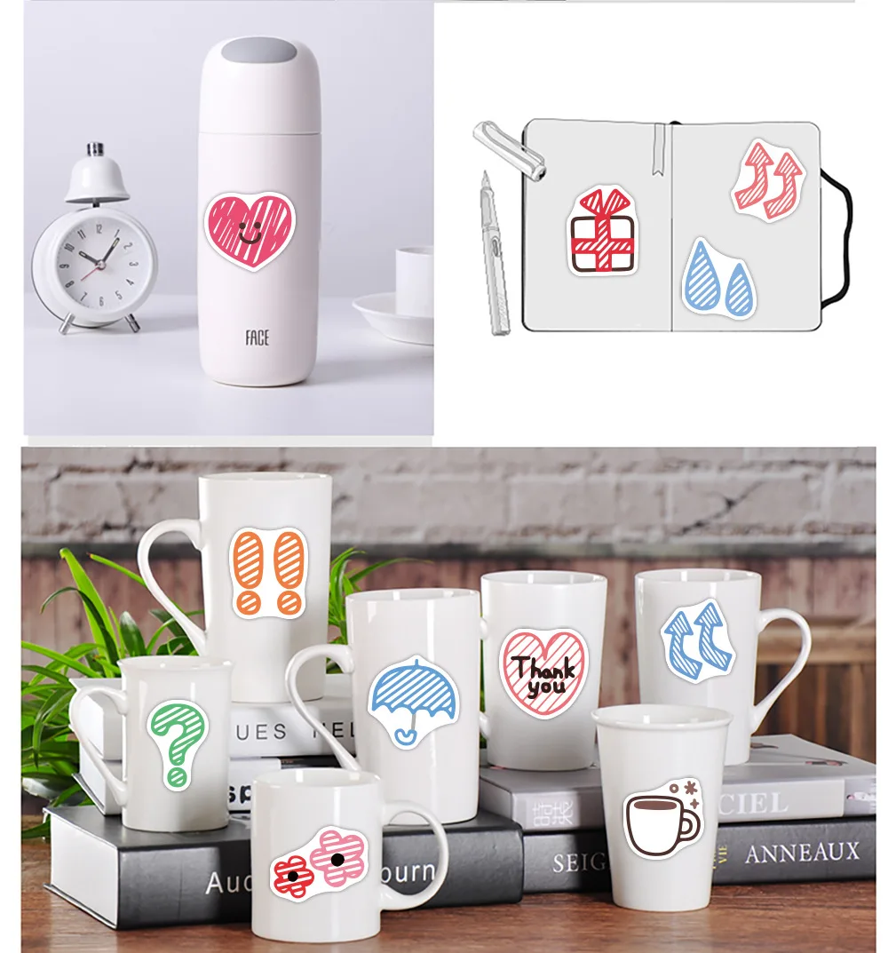 

40pcs Cartoon Star Bird Heart Sticker Cute Children's Reward Stickers Handbook Phone Stationery Helmet Animal Sticker Kids Toy