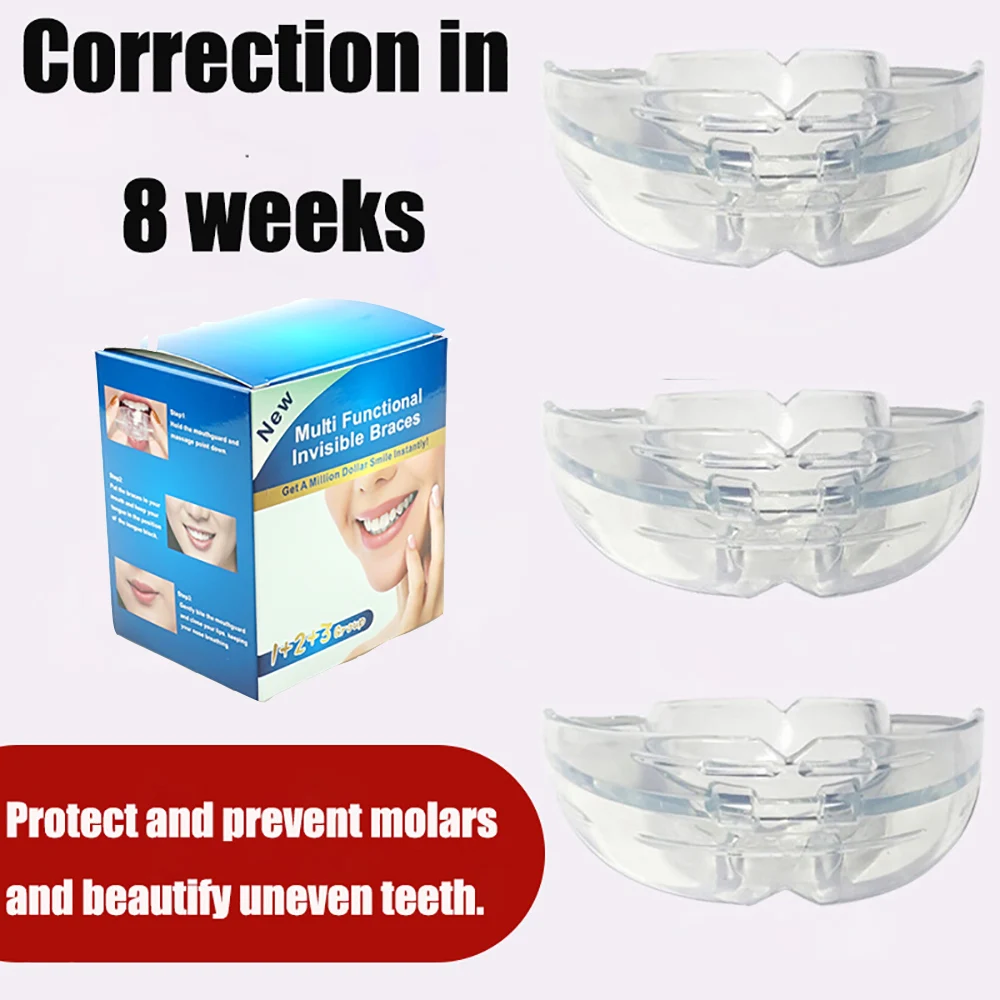 

3pcs/set Dental Tooth Orthodontic Appliance Trainer for Alignment Braces 3 Phases Teeth Trainer for Adults Tooth Whitening Tools