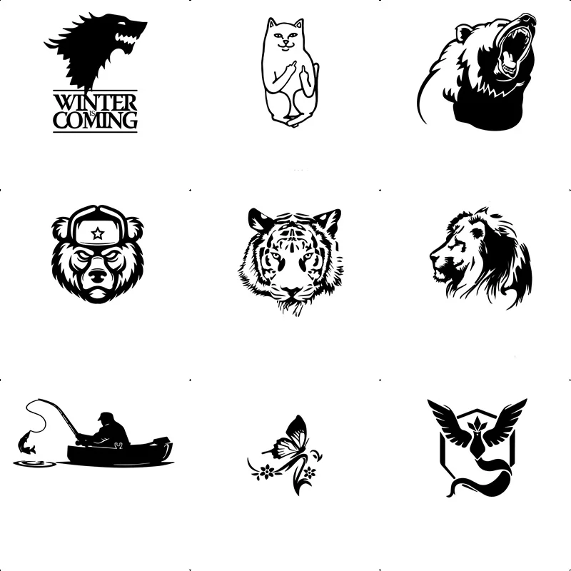 Новый Волк автомобиля Стикеры рисунок Diy клейкая наклейка на окно s