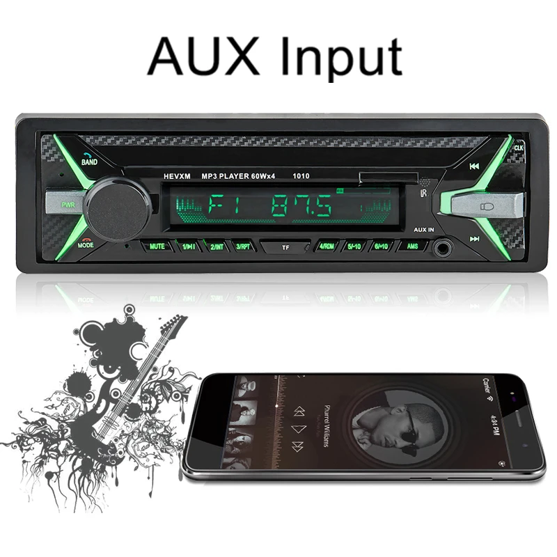 Автомагнитола LTBFM 1 Din Bluetooth аудио стерео съемная панель FM USB AUX дистанционное