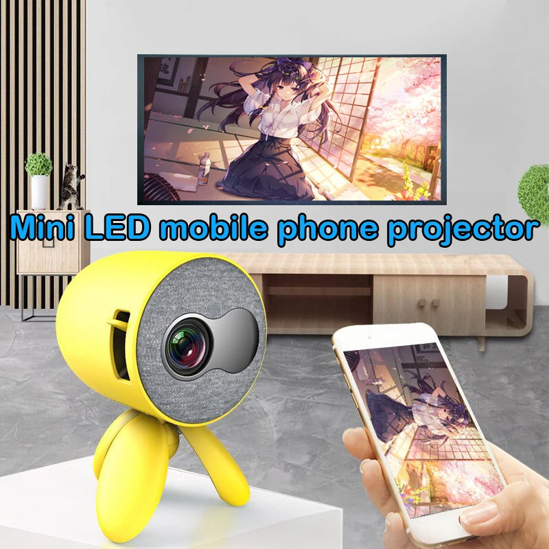 

Hot Sale Mini Wireless Projector Portable HD Home Projector Support 1080P for Phone Laptop