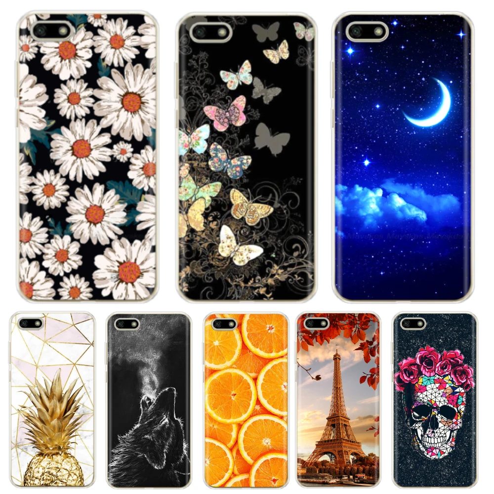 

Painted Silicone Case For Huawei Y5 2018 5.45" Y5 Lite DRA-LX2 DRA-L21 Soft TPU Phone Case For Huawei Y5 Prime 2018 DRA-LX5 Case