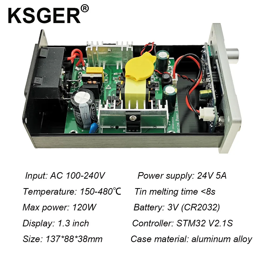 KSGER DIY T12 OLED паяльная станция STM32 V2.1S авто-сон T12 железные наконечники комплекты для сварки ABS держатель ручки Стенд CNC Передняя панель