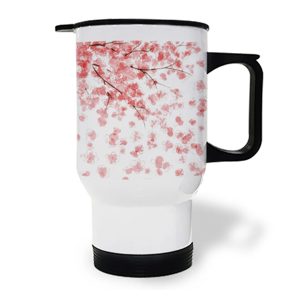 Розовый цветок цветки сакуры японской вишни Дорожные Кружки стаканы кружки для