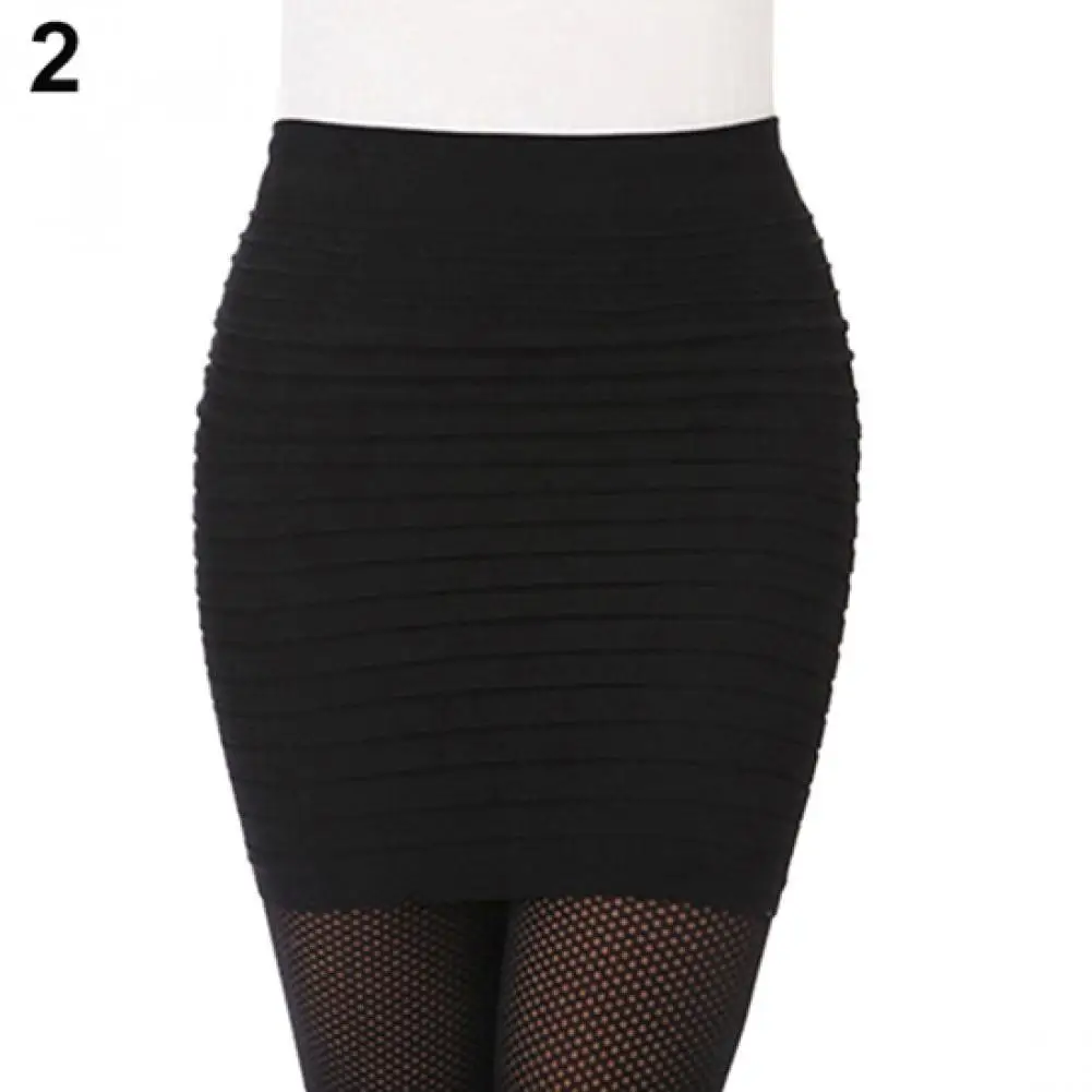 

New Women's Sexy Pleated Dress Stretch Seamless Solid Color Bodycon Mini Skirt Short Pencil Dress Spring All-Match Women Skirt