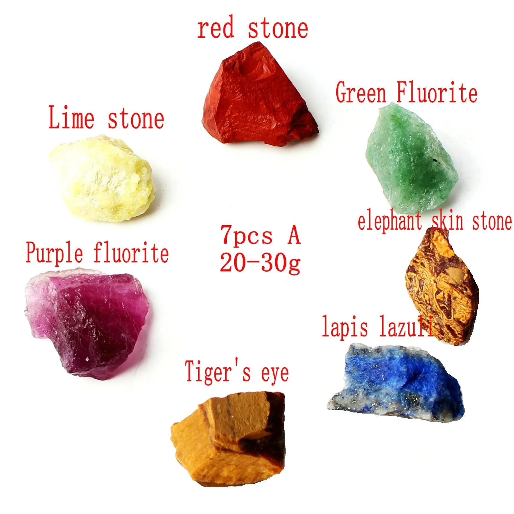 7 шт. или более разноцветных необработанных камней натуральные кристаллы