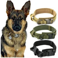 dog collar adjustable military tactical pets dog collars leash control handle training pet cat dog collar for small large dogs