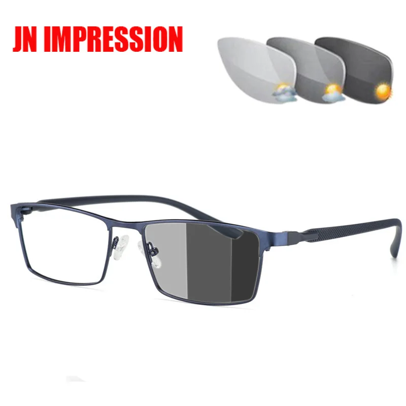 

Titanium alloy Outdoor Photochromic Reading Glasses Men Sun Automatic Discoloration Presbyopia Hyperopia Glasse gafas de lectura