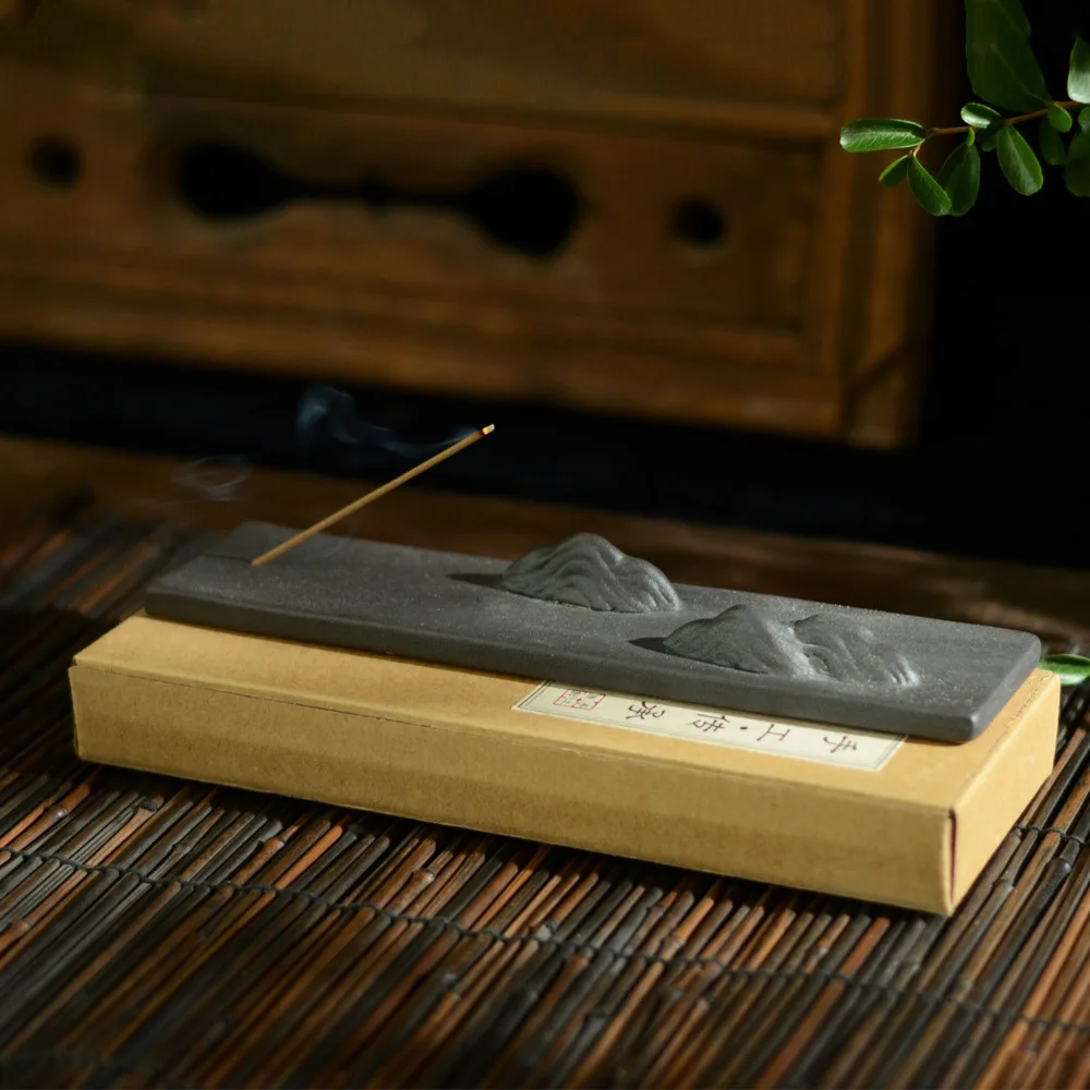 Clear Sir ручная керамика пышная горная печь дзен пейзаж курильница благовония Joss