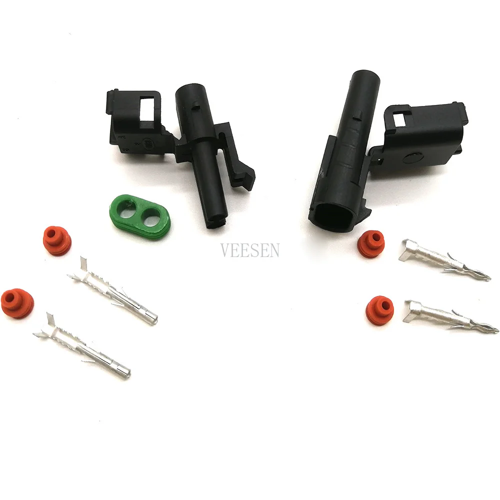 10 компл. 2P разъем для Weatherpack автомобильный Водонепроницаемый Электрический провод Кабельный разъем автомобильный жгут 18-14 GA