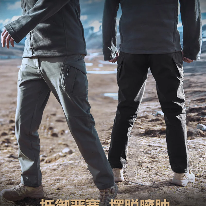 Для мужчин на открытом воздухе тепло рефлекс Мягкие штаны кемпинг тактические