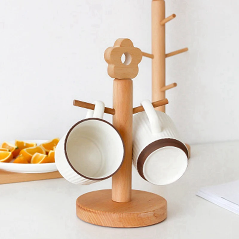 

100 Pcs Disposable Aluminum Foil Bowl Foil Box & 1 Pcs Tree Shape Wood Coffee Tea Cup Holder Stand Mug Hanging