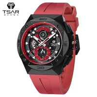 tsar bomba mens watch top brand luxury 100m waterproof chronograph sapphire crystal miyota js20 movement wristwatch casual clock