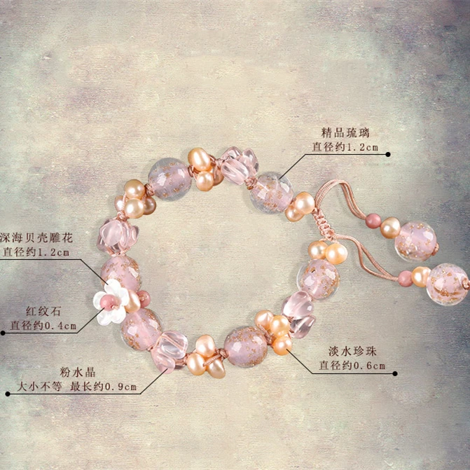 

Genuine Natural Pink Himalaya Rock Crystal Bracelet For Women Men Crystal Powerful Round Beads Fashion Bracelet Jewelry