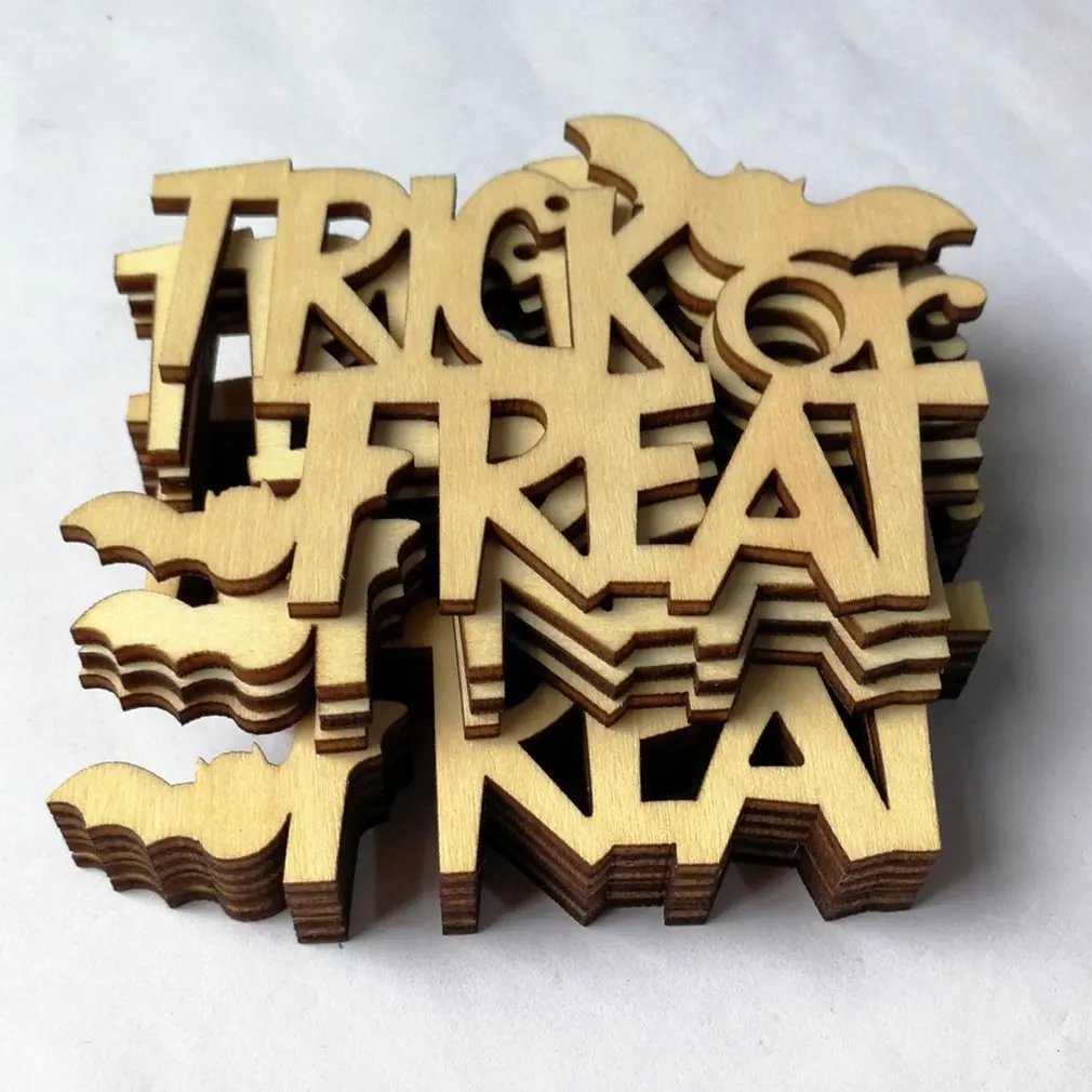 10 шт. вечерние деревянные принадлежности для Хэллоуина подвесные украшения стен