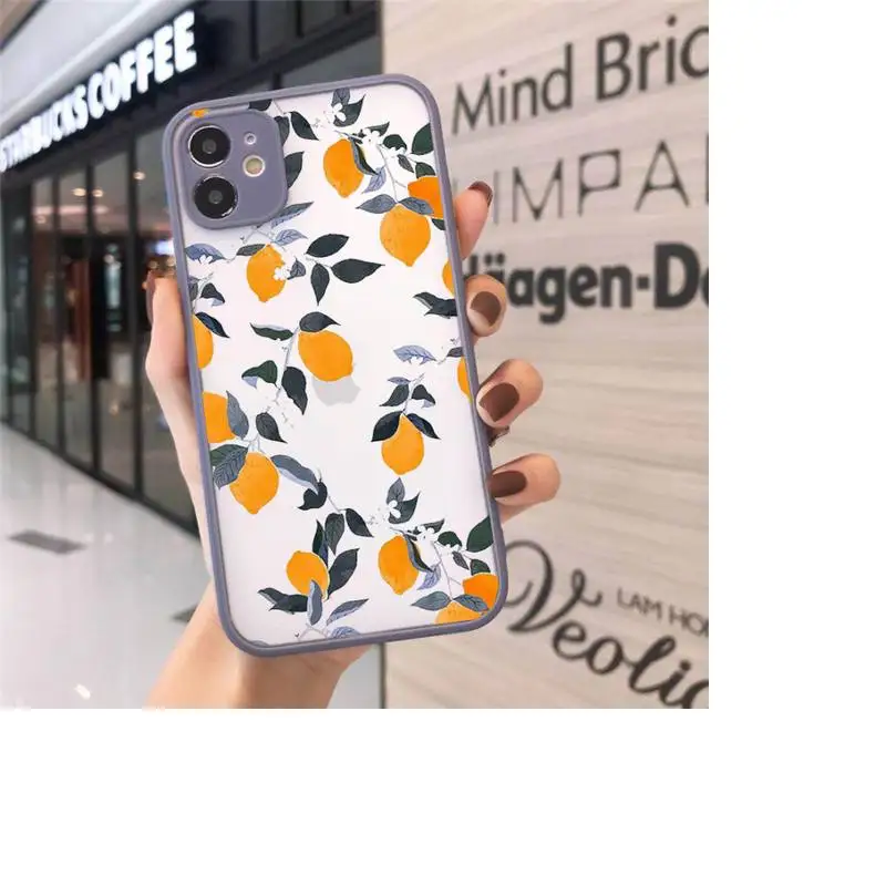 

lemon anime Phone Case matte transparent For gray iPhone 7 8 x xs xr 11 12 pro plus max mini Clear Funda