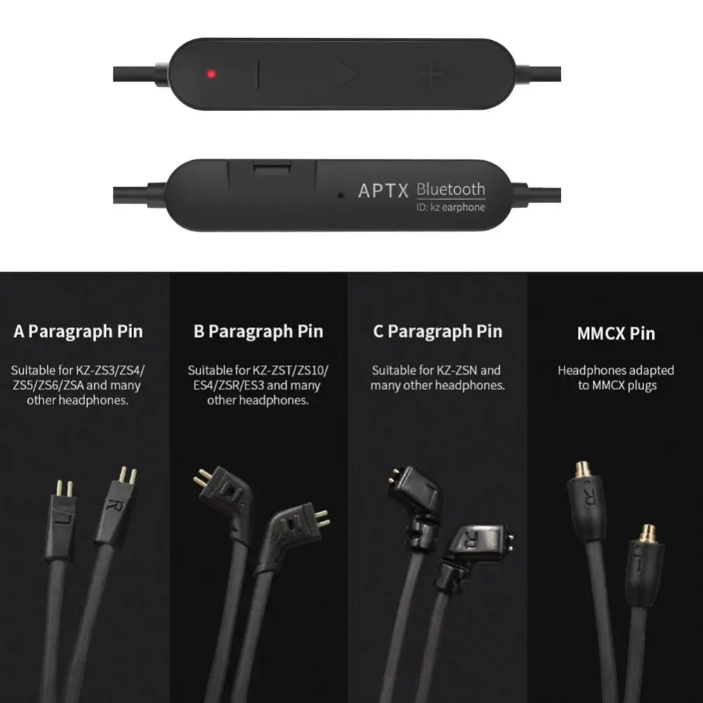 Наушники KZ 2Pin/MMCX беспроводной Bluetooth-кабель для телефона/ZS6/ZSA/ZST/ZSN/ZS10 | Электроника