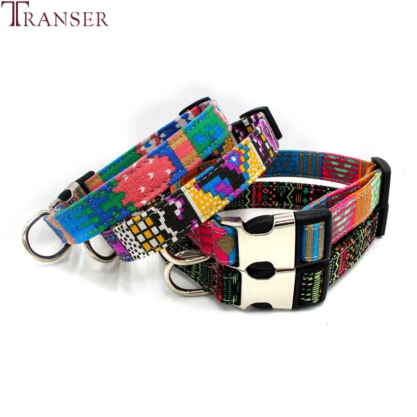 Цветной ошейник для собак Transer с богемным принтом домашних животных