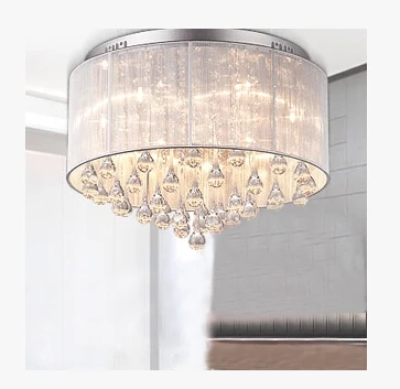 

Crystal Ceiling LAMP Dining Room Lamp Free Shipping Bedroom Fabric Modern Style Home Decoration LED Bulbs 3 Years Glass Stone