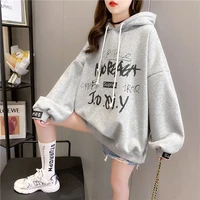 velvet padded thickened womens less winter clothing 2021 new loose casual hooded top coat